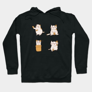 Collection of cat poses Hoodie